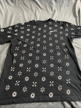 Nike Black Tee with White Sunburst Graphic